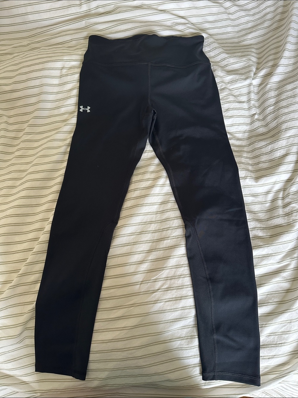 Under Armour Black Womans High-Waist Athletic Leggings with Logo